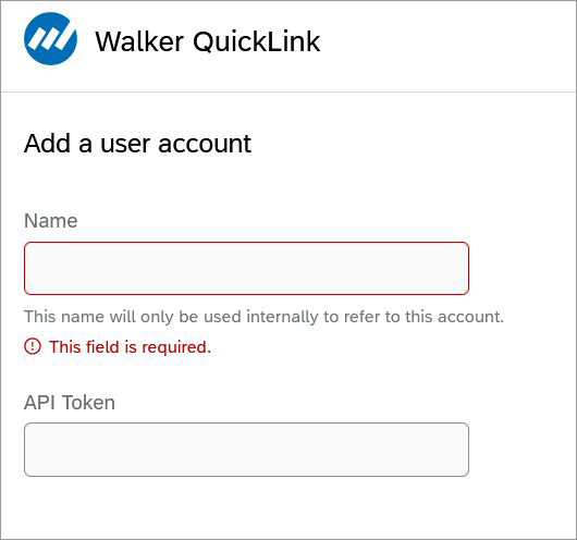 QuickLink User Account Screenshot
