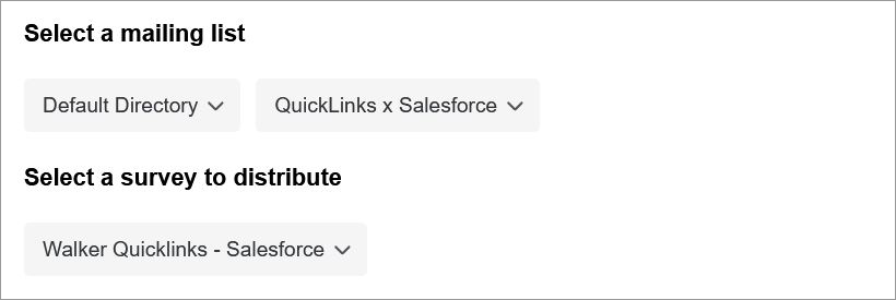 QuickLink Mailing List Screenshot
